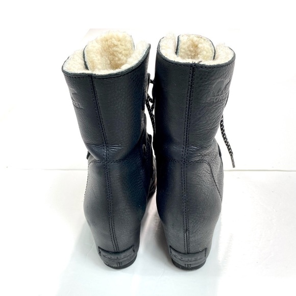 Sorel Joan Of Arctic Wedge Mid Shearling Boot in Black Size 6 NL2703-010 - Picture 10 of 14